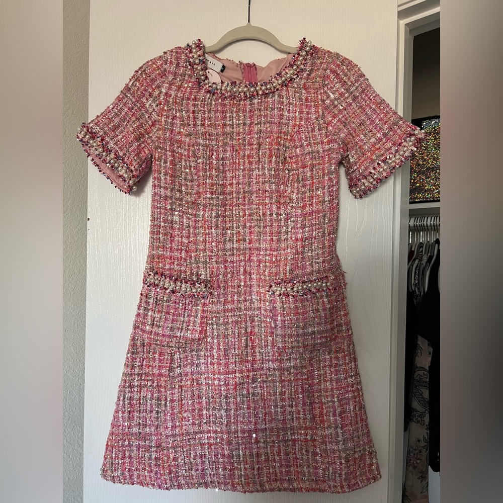 Pink Tweed Dress